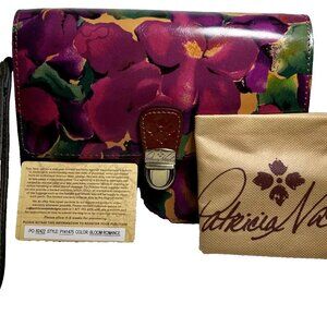 PATRICIA NASH LANZA BLOOM ROMANCE LEATHER CROSSBODY/CLUTCH/WRISTLET ORIG $179